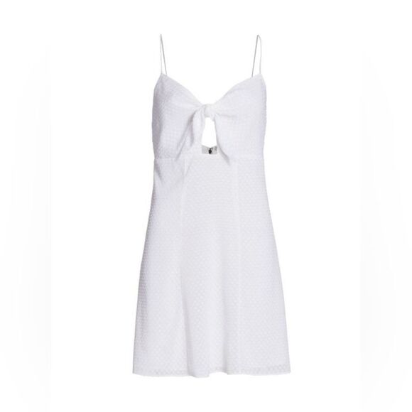 NWT ALICE + OLIVIA Roe Tie-Front Mini Dress - Picture 6 of 8